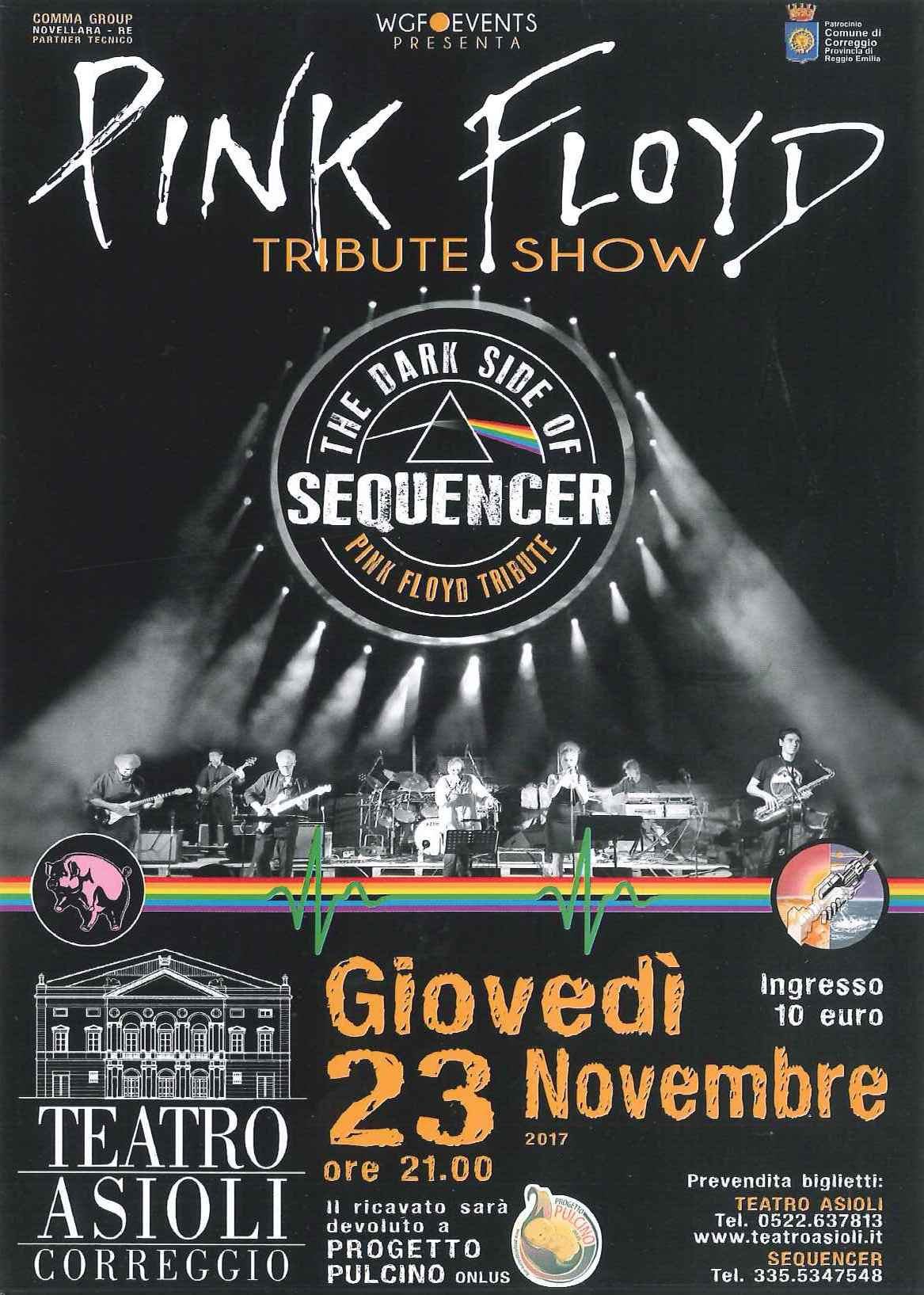 Correggio: I Sequencer portano all’Asilo le musiche dei PINK FLOYD